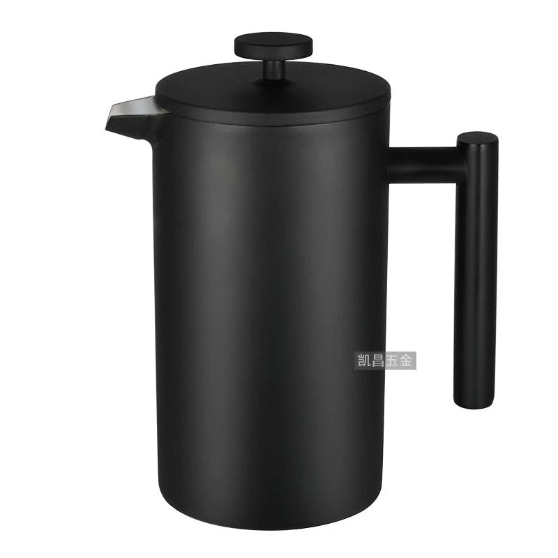 1L Vacuum Double Wall Stainless Steel French Press Coffee Maker Cafe Pot Kitchen Accessories Teapot Free Shipping Cafe Machine